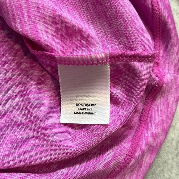 Pinky Purple marl Workout long sleeved shirt Large V-Neck - Picture 10 of 12